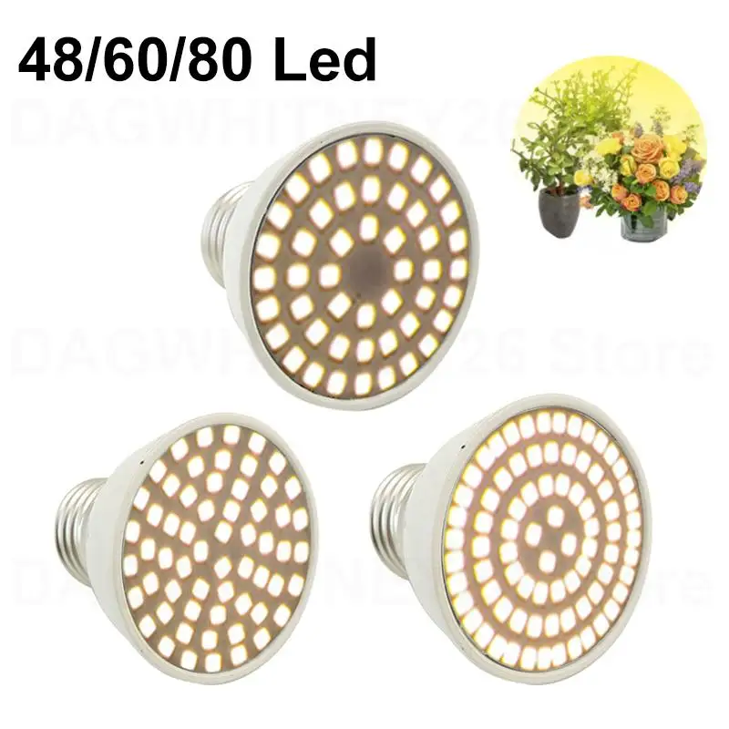 Led Plant Grow Lampadine Indoor Full Spectrum E27 Phytolamp Yellow Vegs Cultivo Growbox Sunlike Flower Greenhouse Box U26
