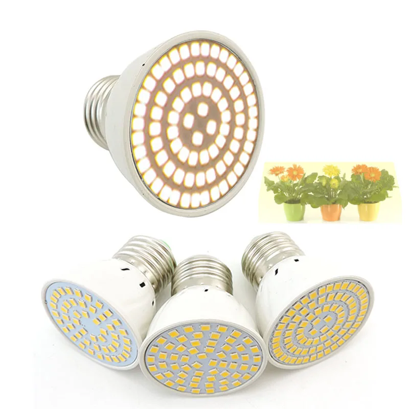 48 60 80 Led Pianta Coltiva Lampadine Indoor Spettro Completo E27 Phytolamp Yellow Vegs Cultivo Growbox Sunlike Flower Greenhouse Box
