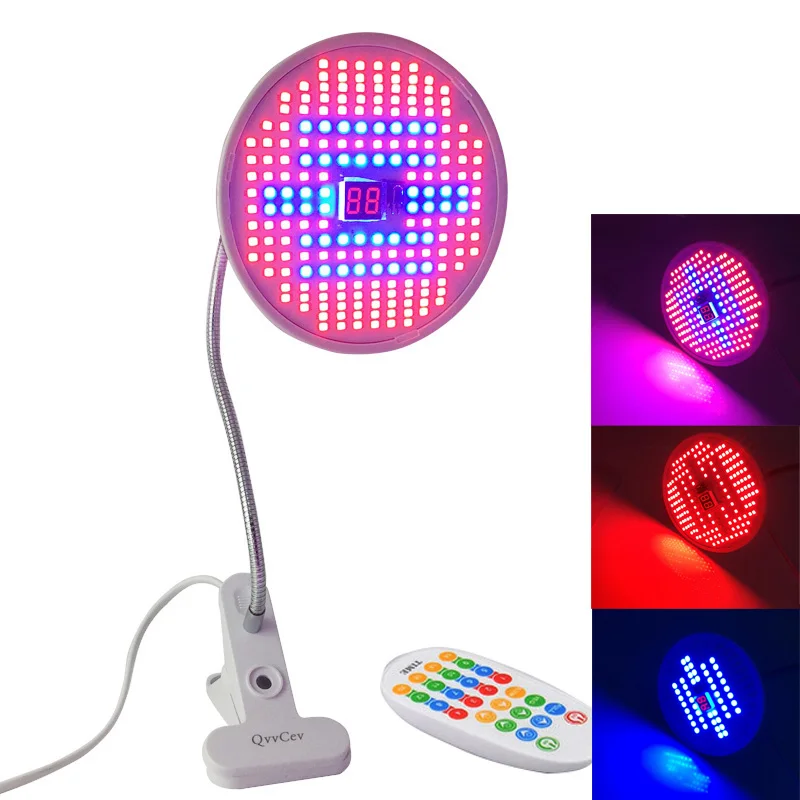 Nuovo 204 Led Timer Plant Grow Light Phytolamp Fitolamp Indoor Vegs Cultivo Grow Box Casa Piante Da Fiore Serra