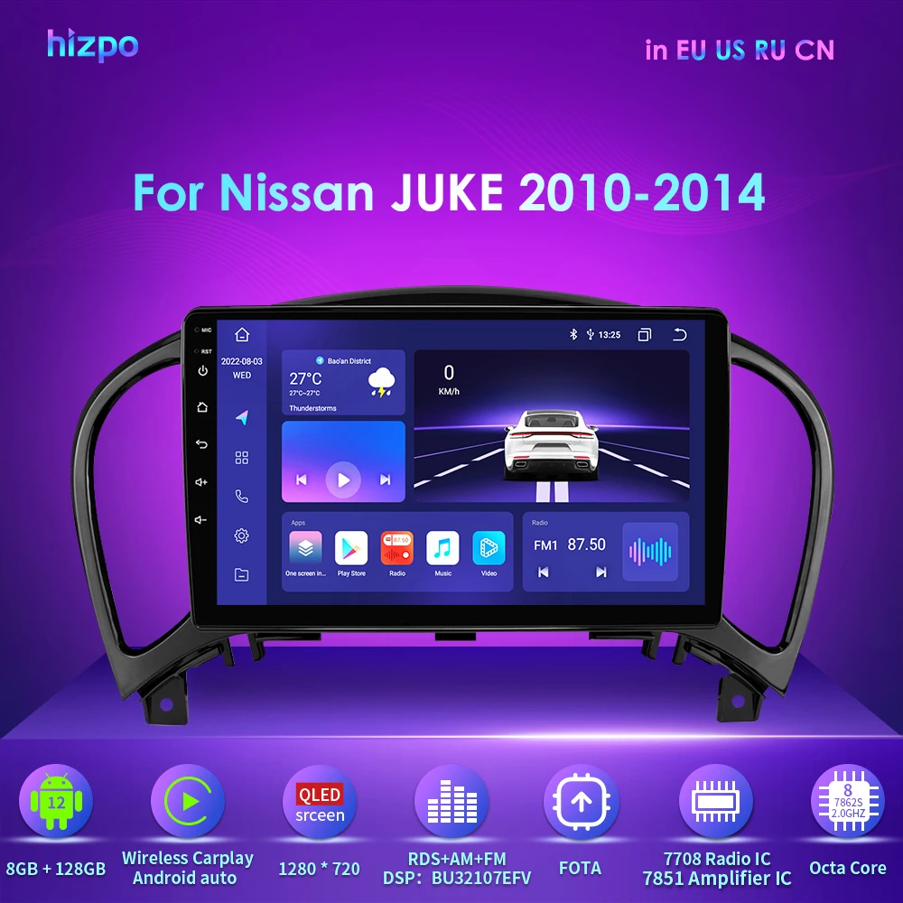 Carpro Android Display Carplay Per Nissan Juke 2010 2014 9 "Gps Stereo Car Radio Player Autstereo Multimedia Screen Intelligente