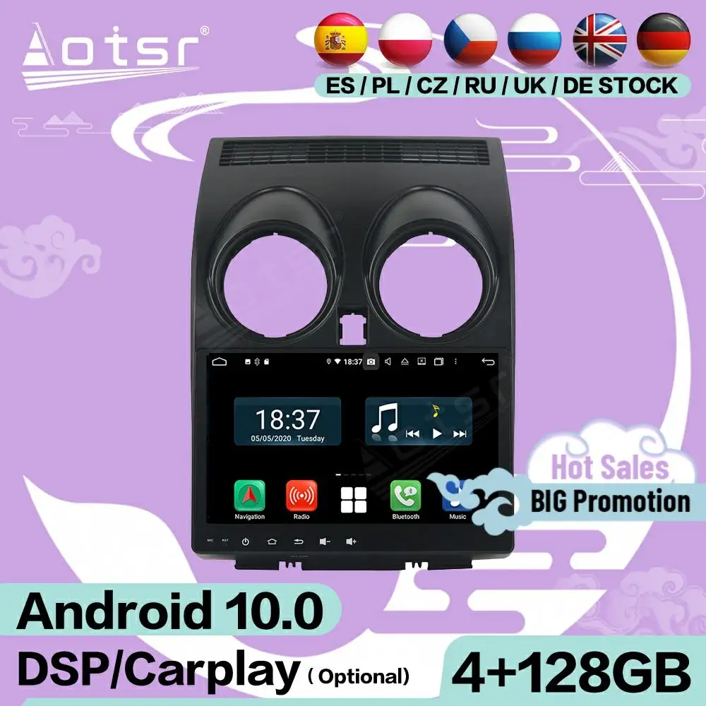 2 Din Carplay Android Multimedia Stereo Per Nissan Qashqai 2008 2009 2010 2011 2012 2013 2014 Car Audio Radio Receiver Head Unit