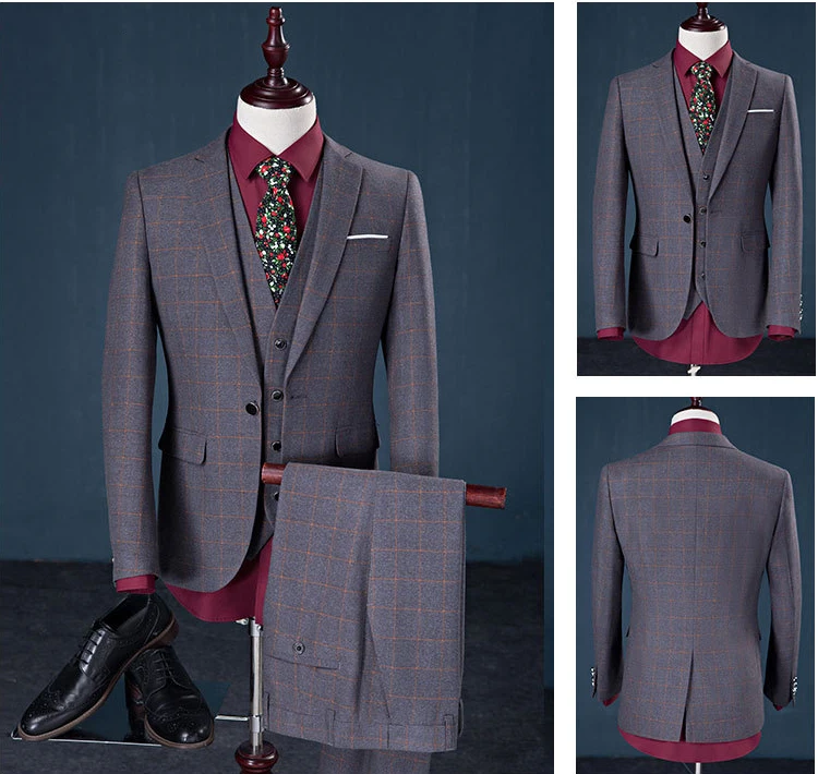 Sposo Vestito Con Pantaloni Di Fumo Per Gli Uomini Da Sposa Da Sposa Abiti Di Promenade Migliore Vestito Dell'Uomo (Jacket + Pants + Arco)