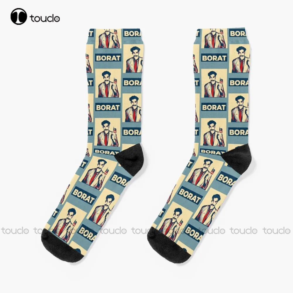 Borat For President Socks Cute Socks For Women Christmas Fashion Regalo Di Capodanno Unisex Adult Teen Youth Socks 360 ° Stampa Digitale