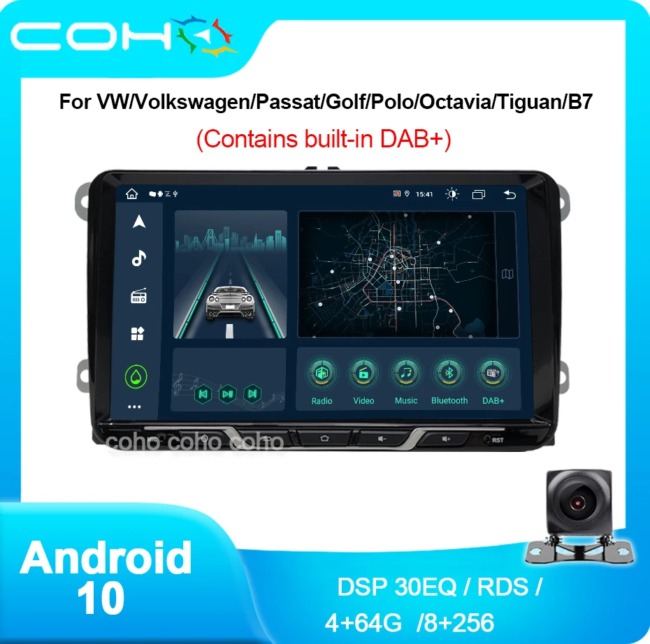 Coho Per Vw/Volkswagen/Passat/Golf/Polo/Octavia/Tiguan/B7 Autoradio Stereo Android10 9 ''Multimidia Autoradio Gps Classic