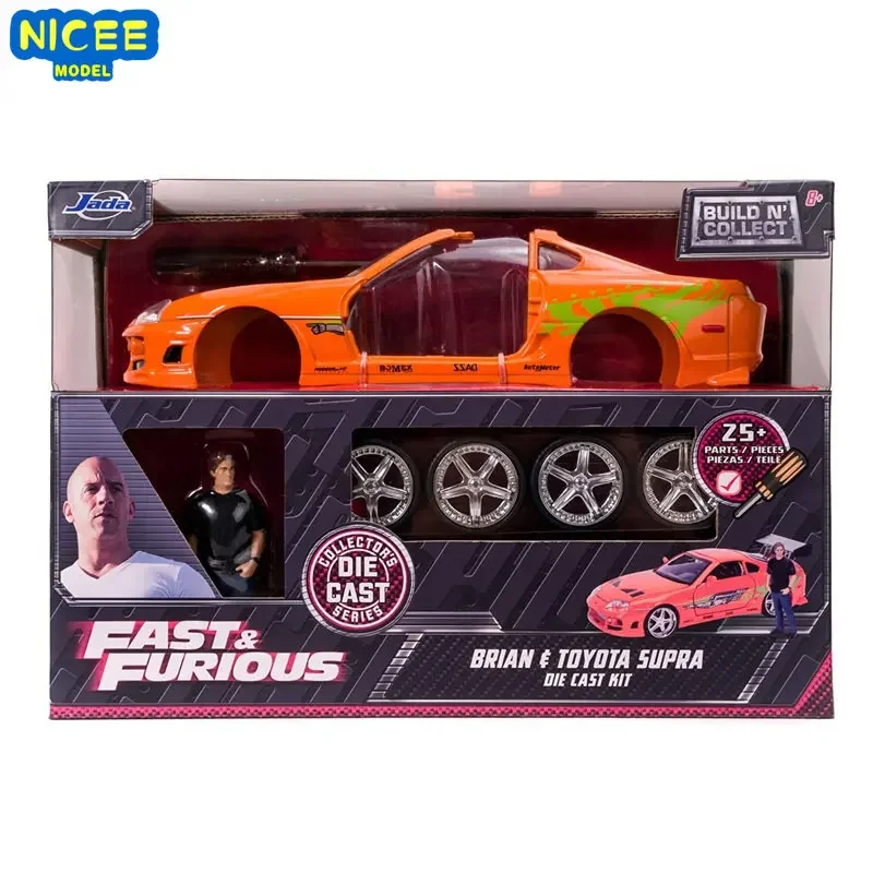 1:24 Brian 1995 Toyota Supra Assembly Version High Simulation Diecast Metal Alloy Model Car Kids Toy Gift Collection J1