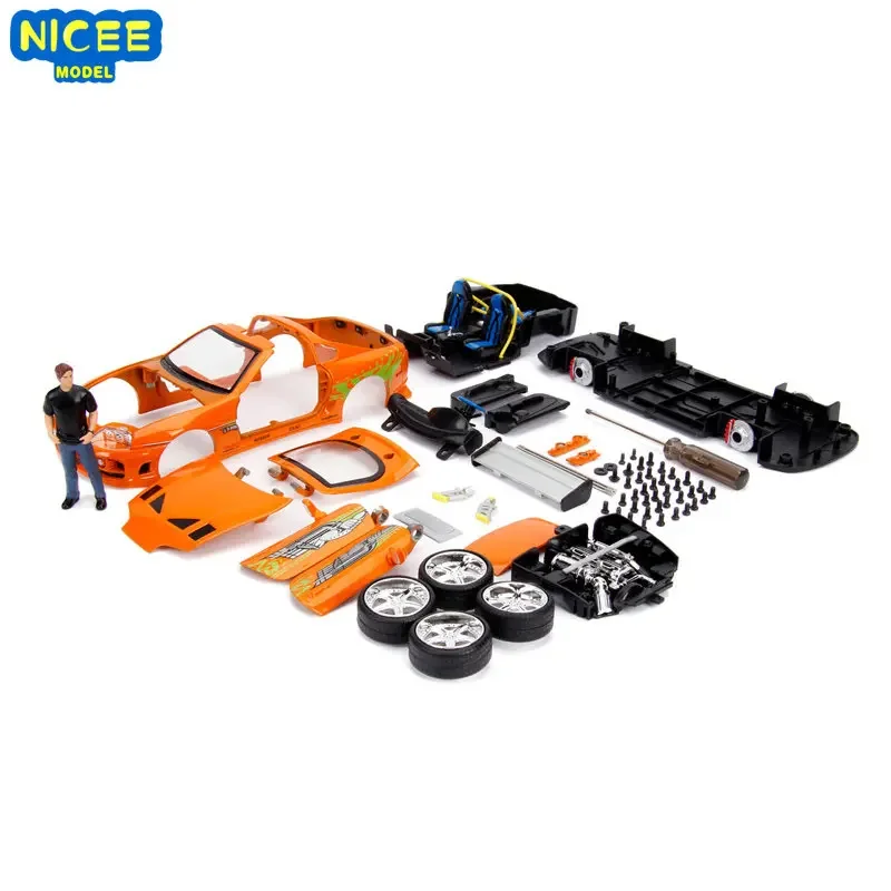 1:24 Brian 1995 Toyota Supra Assembly Version High Simulation Diecast Metal Alloy Model Car Kids Toy Gift Collection J1