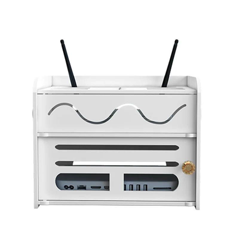 Wireless Wifi Router Storage Box Wire Board Tvbox Storage Power Strip Protection Shell Cable Organization Bin Home Rangement