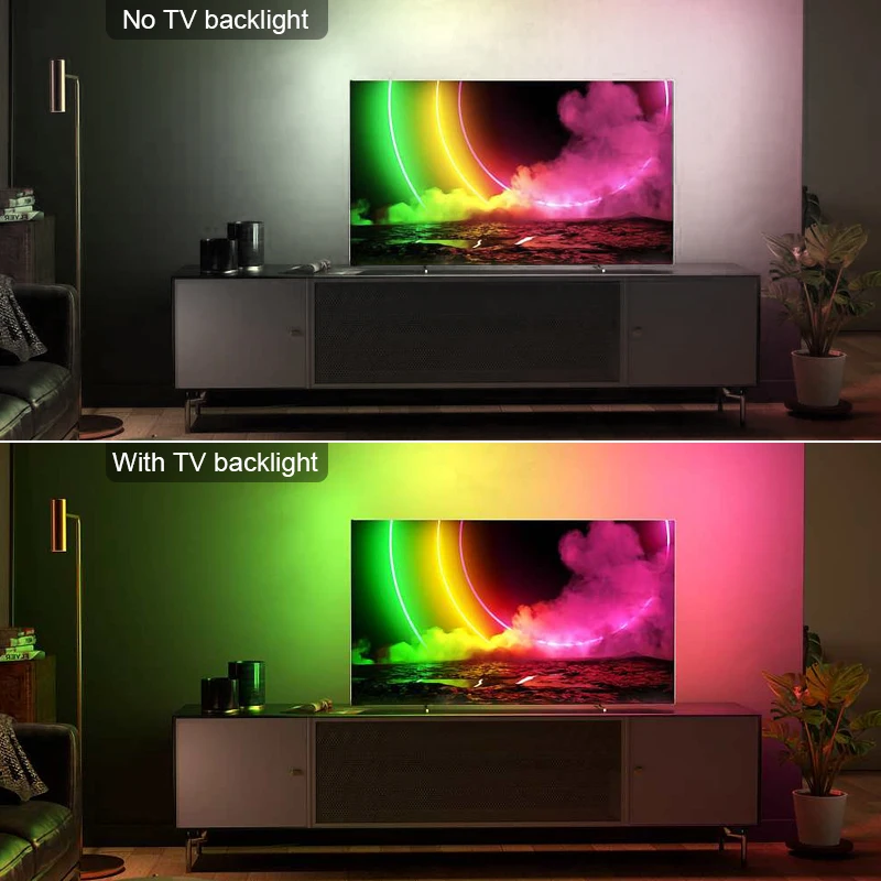 Per 55-65 Smart Led Tv Retroilluminazione Controllo App Color Sync Strip Light 4K 2.0 Hdmi-Compatibile Fancy Ambilight Per Pc/Tvbox