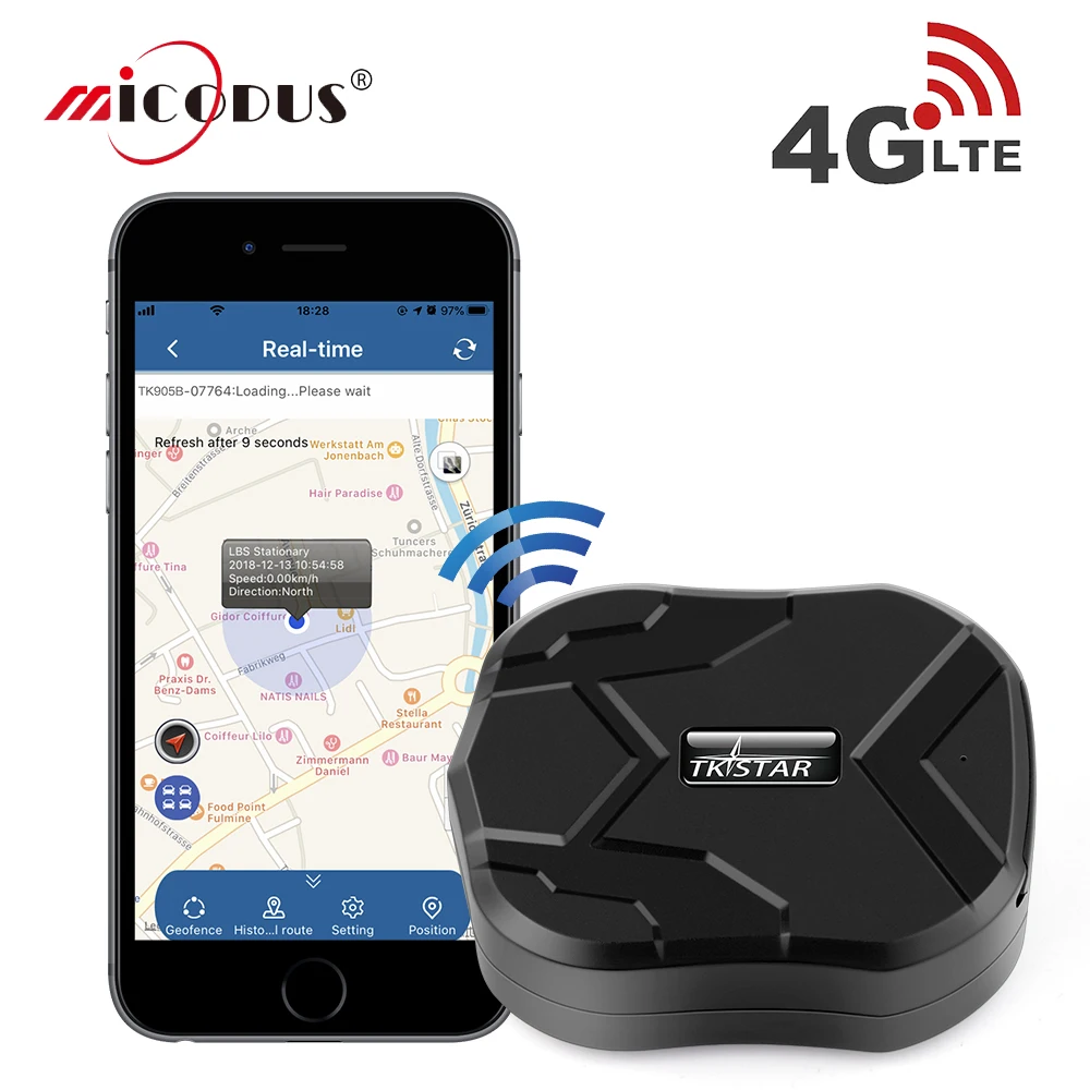 Gps Tracker 4G Car Tracker Tkstar Tk905B 10000Mah 120 Giorni Standby Impermeabile Veicolo Tracker Magnete Geo-Recinzione App Gratuita A Vita