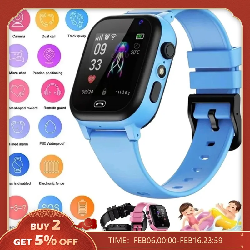 Smart Watch Kids Lbs Location Sos Telefonata Sim Card Camera Photo Alarm Clock Bambini Orologio Elettronico Regalo Per Boy Girls Q15C