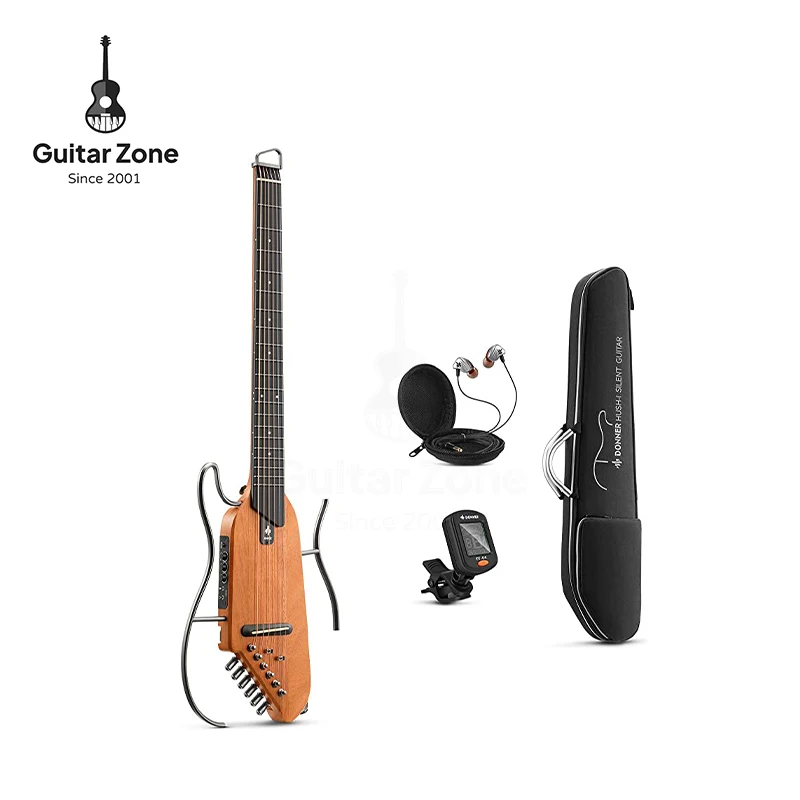 Donner Hush-I Chitarra Da Viaggio Silenziosa Senza Testa Telai Rimovibili Chitarra Elettrica Acustica Ultraleggera Hush I Con Borsa Da Concerto