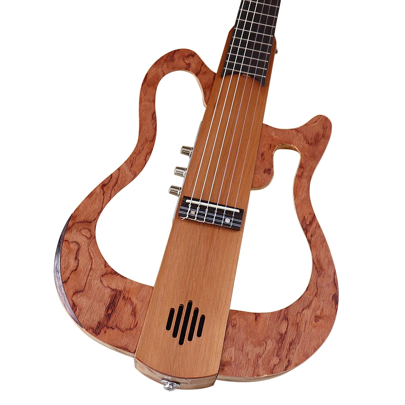 Silence Chitarra Classica 39 Pollici Full Canada Satin 6 String Corpo In Legno D'Acero Un Lato Può Chitarra Silenziosa Pieghevole Con Altoparlante