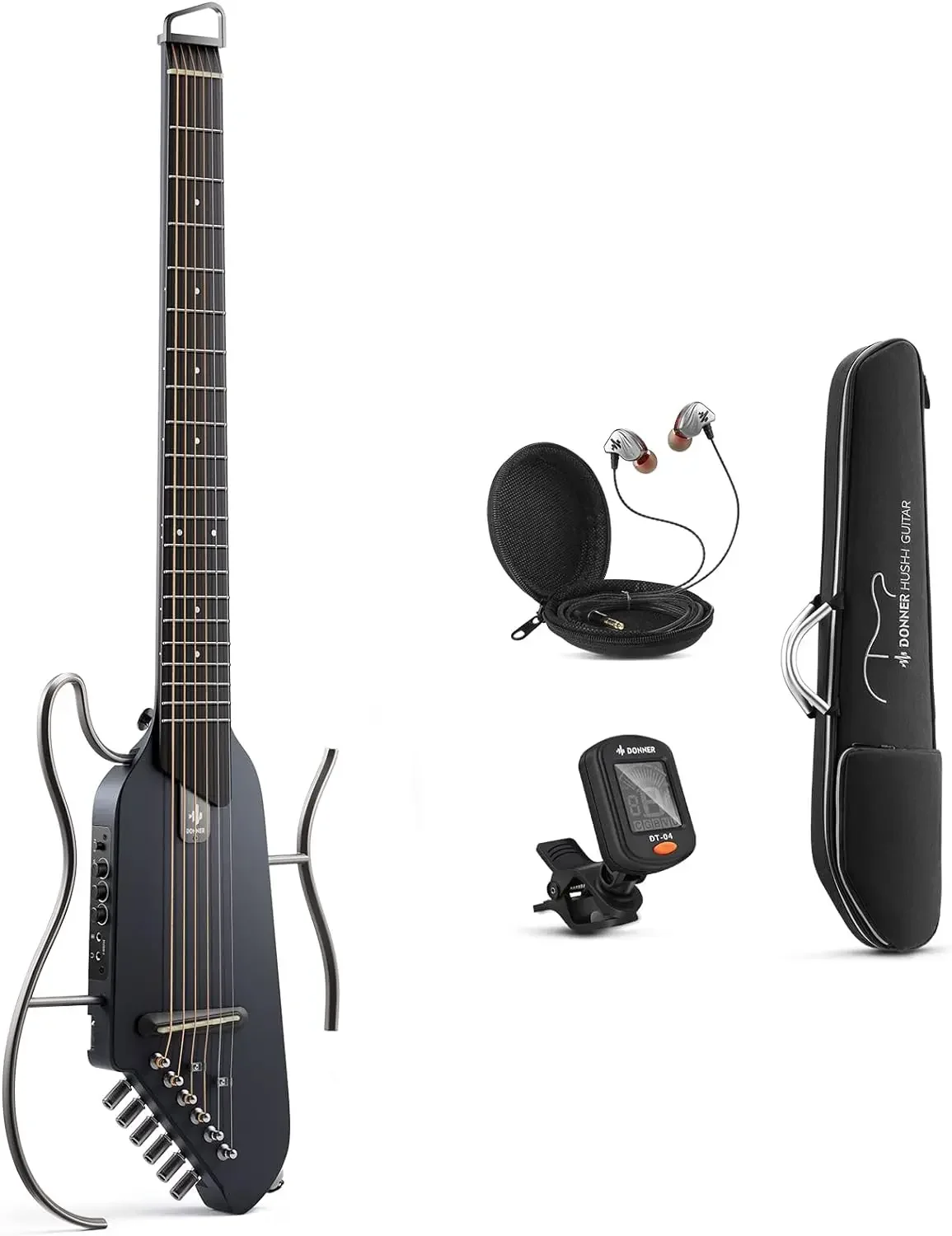 Donner Hush I Chitarra Acustica Silenziosa Da Viaggio Per Una Pratica Silenziosa Regala Una Chitarra Elettronica Elettrica Muto Senza Testa Per Princi