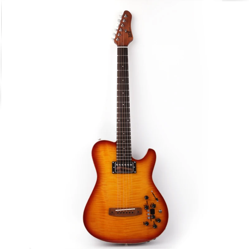 Nuovo Design Silenzioso Chitarra Acustica Elettrica Portatile Da Viaggio Costruito In Effetto Elettrico Elettro Elettrico Guitare Guiter Guitarra