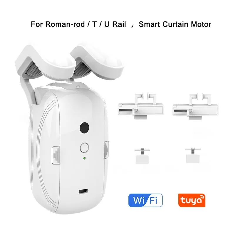 Tuya Curtain Motor Track Wifi Tuya Smart Electric Curtain Robot Curtain Motor App Controllo Vocale Alexa Google Home
