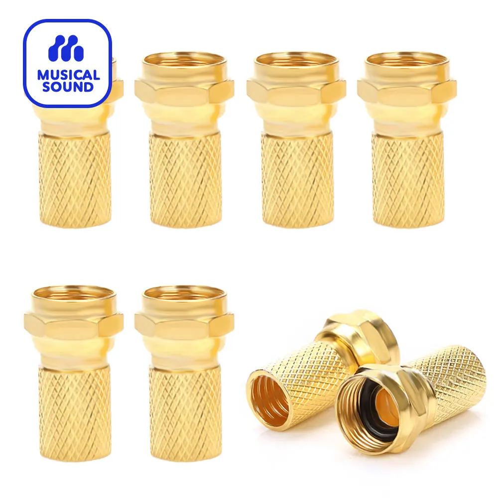 8 Pz Cavo Coassiale Raccordo A Compressione Placcato Oro Femmina A Femmina Rg6 Adattatore Coassiale Compressione Rg6 F Connettore Spine