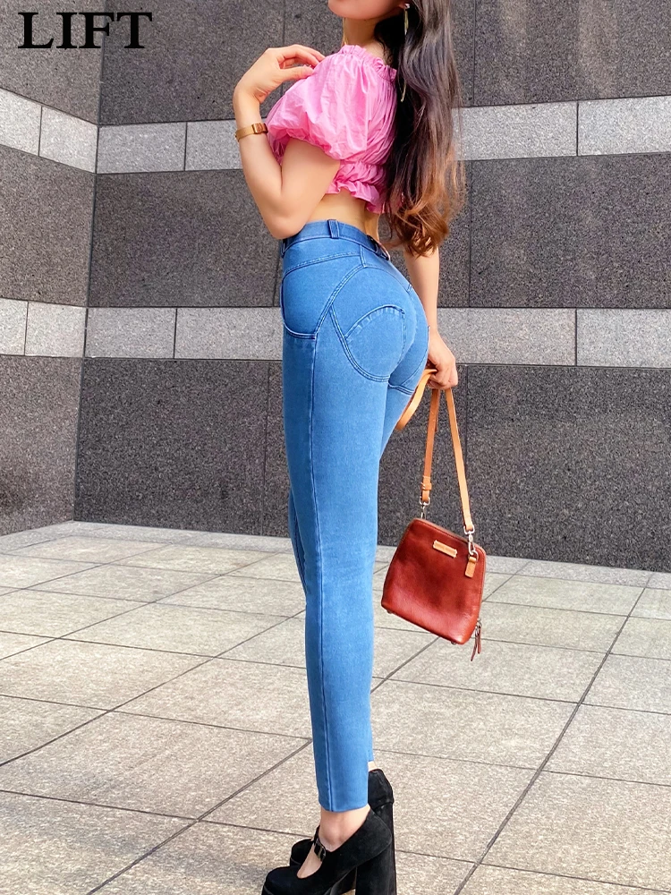 • Melody Bum Jeans Modellanti Jeans Elasticizzati Butt Lifting Collant Donna Leggings Femminili Pantaloni Pantaloni A Compressione