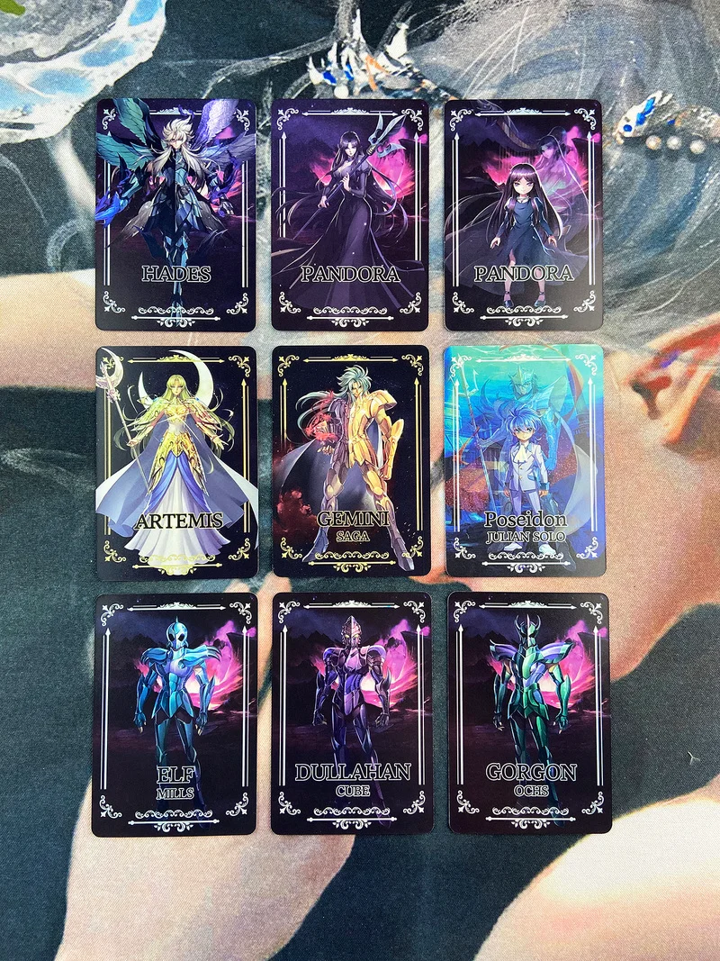 9 Pz/Set Saint Seiya Personaggio Booster Processo Composito Uv Hanes Saga Cortemis Hobby Collezionismo Gioco Carte Da Collezione Anime