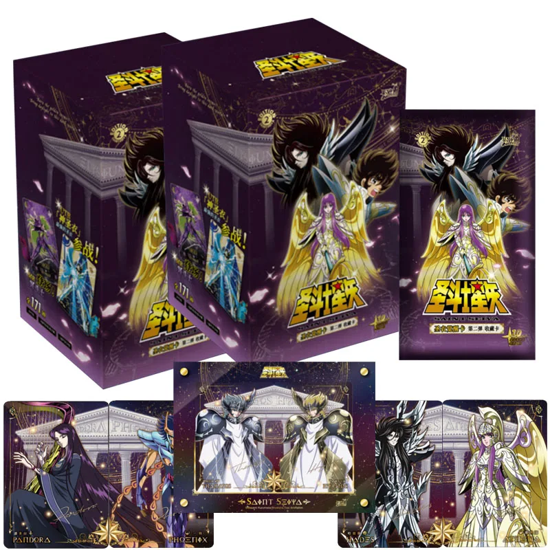 Genuine Saint Seiya Cards Packs Anime Game Esmeralda Shiryu Seiya Saints Clothes Awaking Collection Card Bambini Regali Di Natale Giocattoli