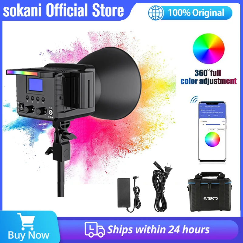 Sokani X100 Rgb Led Video Light 2800K-10000K Studio Light Photography Lighting Fill Lamp Per Studio Video Foto