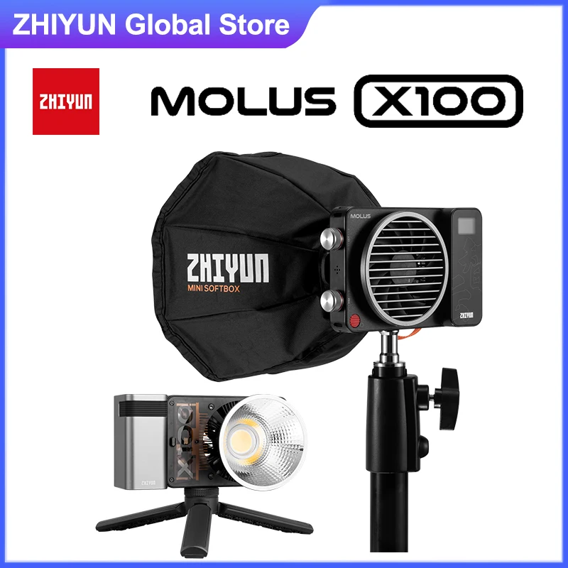Zhiyun Molus X100 Led Light 100W Pocket Cob Light Per Studio Fotografico Per Riprese Video Di Youtube