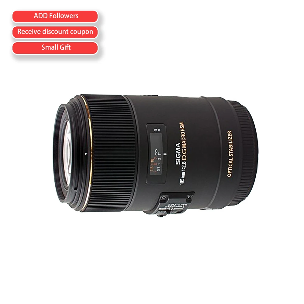Sigma 105Mm F2.8 Ex Dg Os Obiettivo Macro Hsm Per Fotocamera Reflex Canon Fotocamera Dslr Nikon