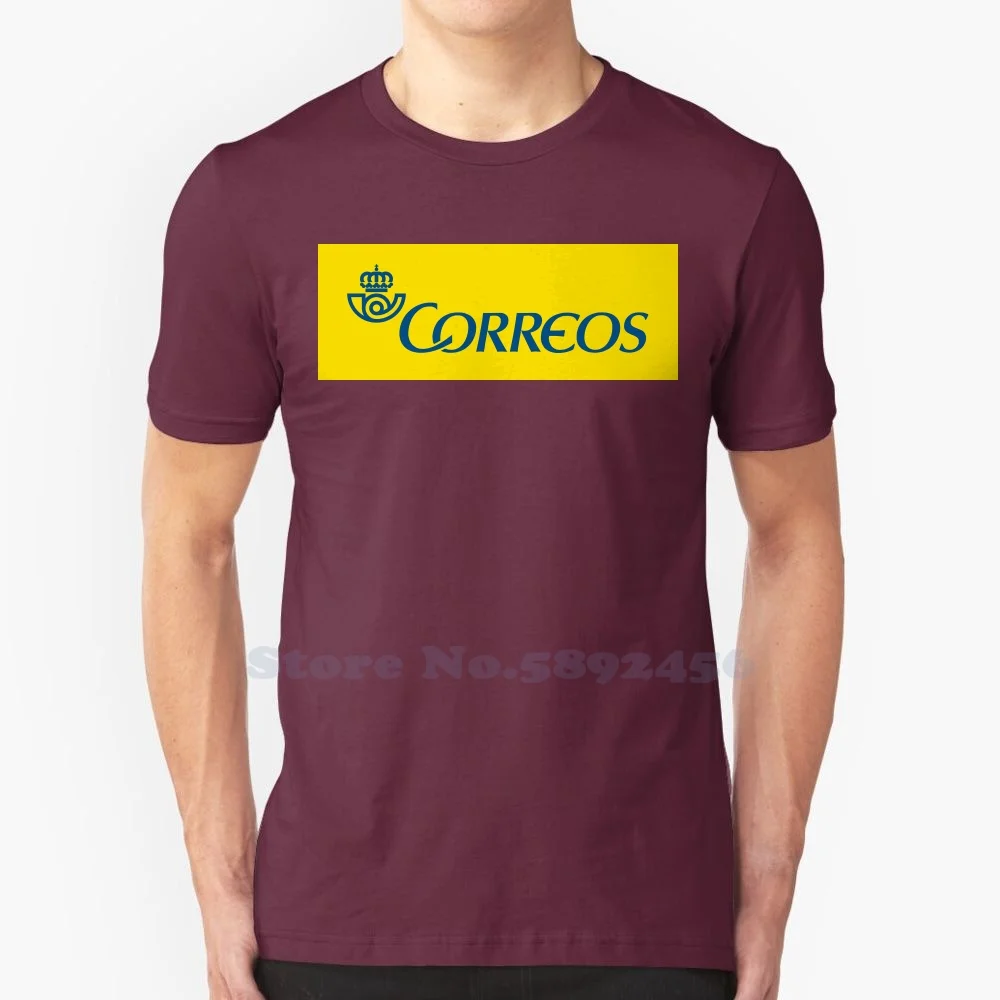 Correos Telegrafos De Espana Casual Streetwear Stampa Logo T-Shirt Grafica 100% Cotone Tee
