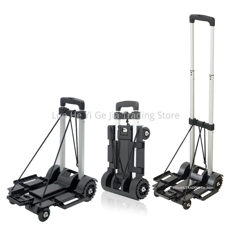 Carrello Della Spesa Dell'Asta Della Lega Di Alluminio, Carrello Astuto Pieghevole, Carrello Portatile Del Carico Della Piega Del Carrello Di Prezzi D