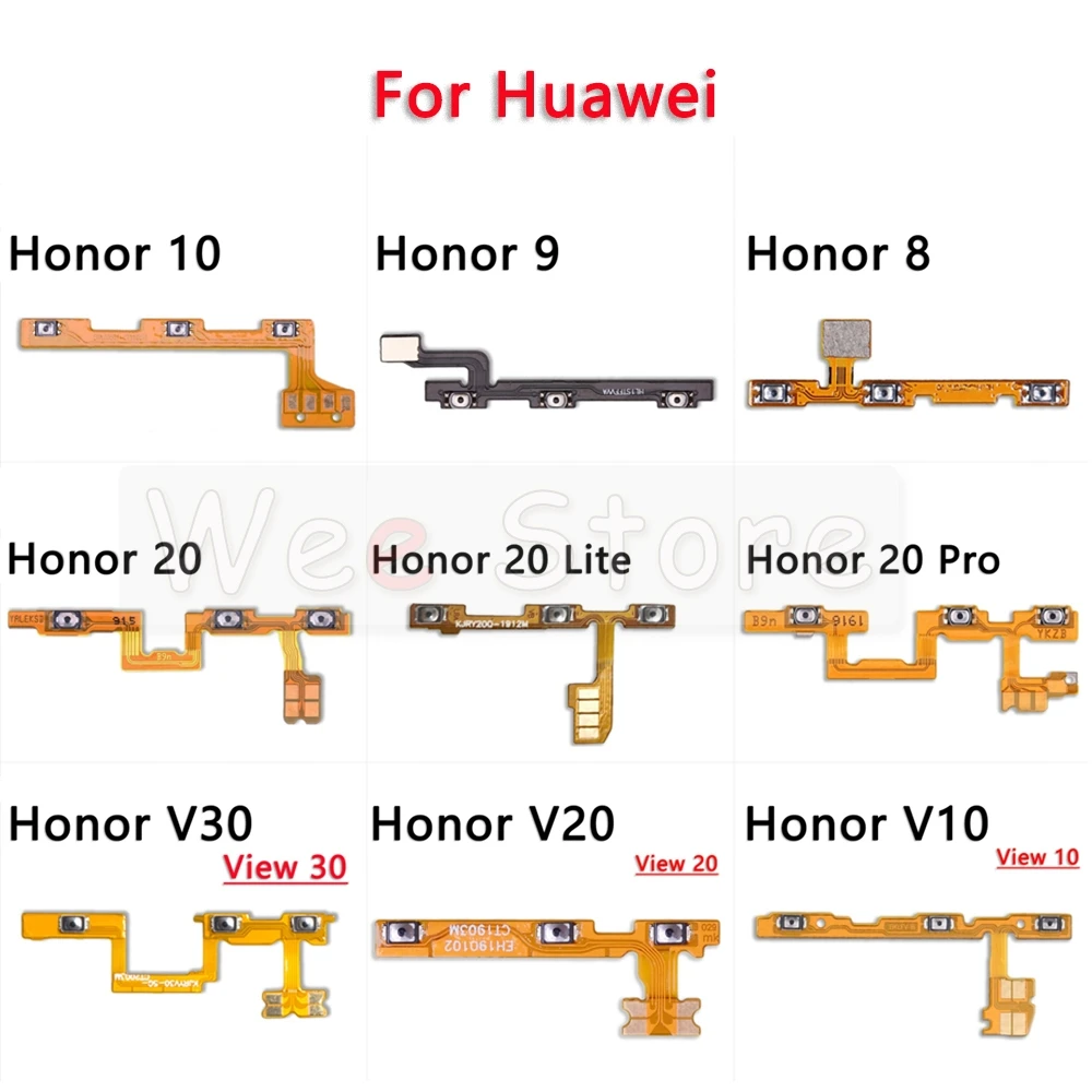 Accensione Originale Off Tasto Volume Tasto Flex Cable Control Per Huawei Honor 8 9 9I 9X 10 20 20I 20S 30 30S Visualizza Pro Plus Lite