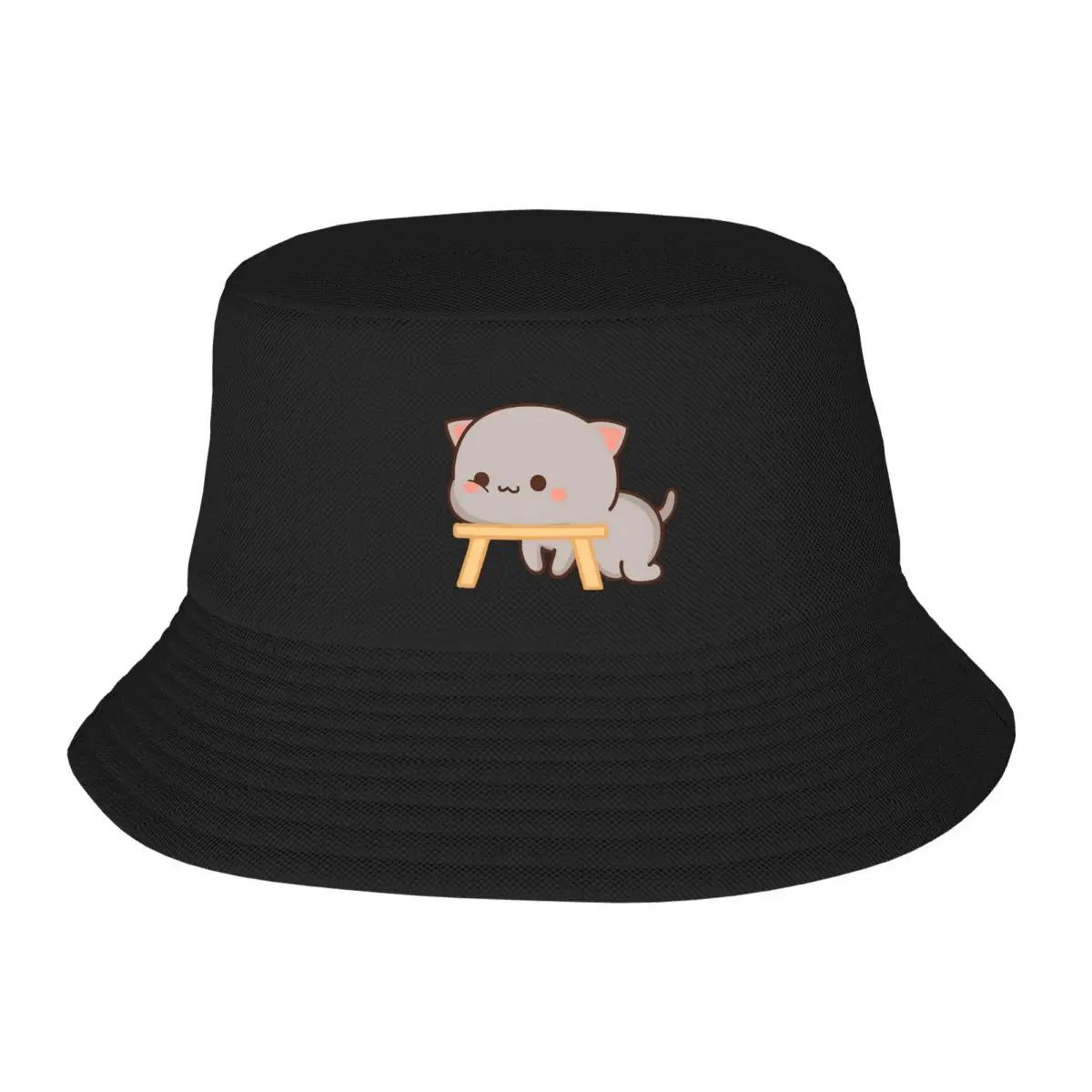 Peach And Goma Mochi Cat Chair Cappello Da Pescatore Per Adulti Bob Bucket Hats Uomo Donna Caps Cappello Da Pescatore Cappello Da Ragazza Ragazzo
