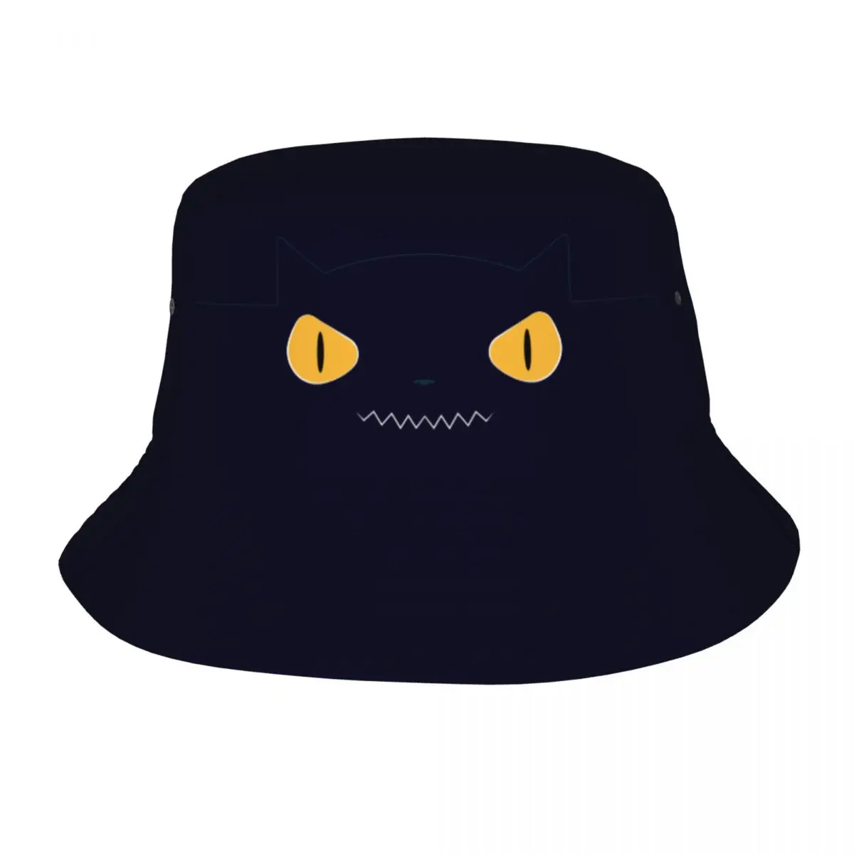 Autunno Bob Cap Cartoon Cat Eyes For Fisherman Caps Black Cats New Cotton Bucket Hat Outdoor Fishing Cap