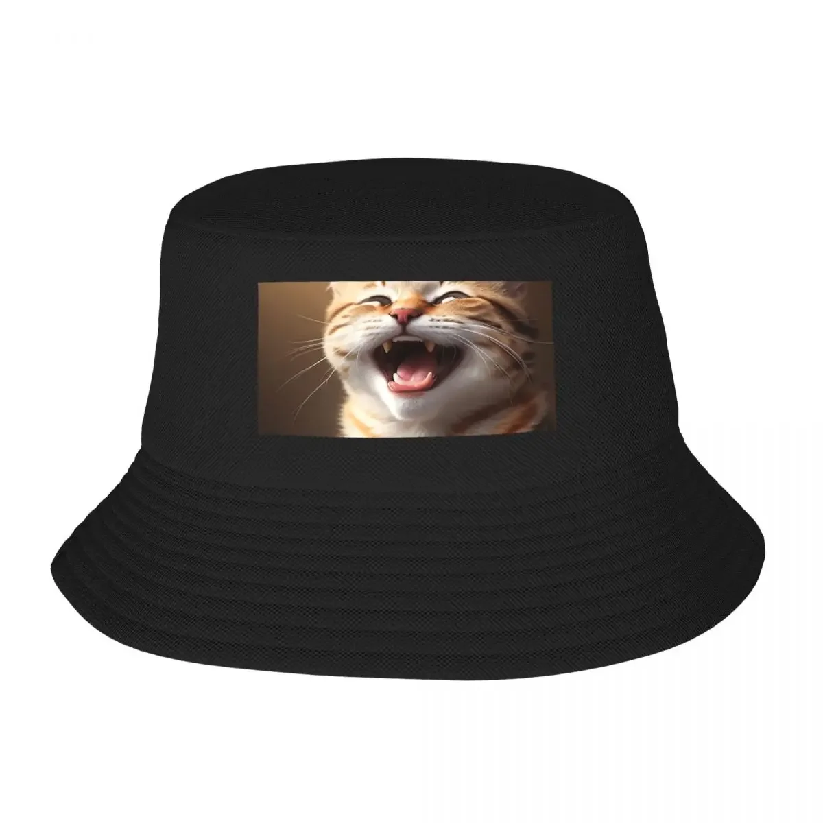 Laughing Cat Meme Bucket Hats Panama For Kids Bob Hats Cappelli Da Pescatore Reversibili Summer Beach Fishing Berretti Unisex