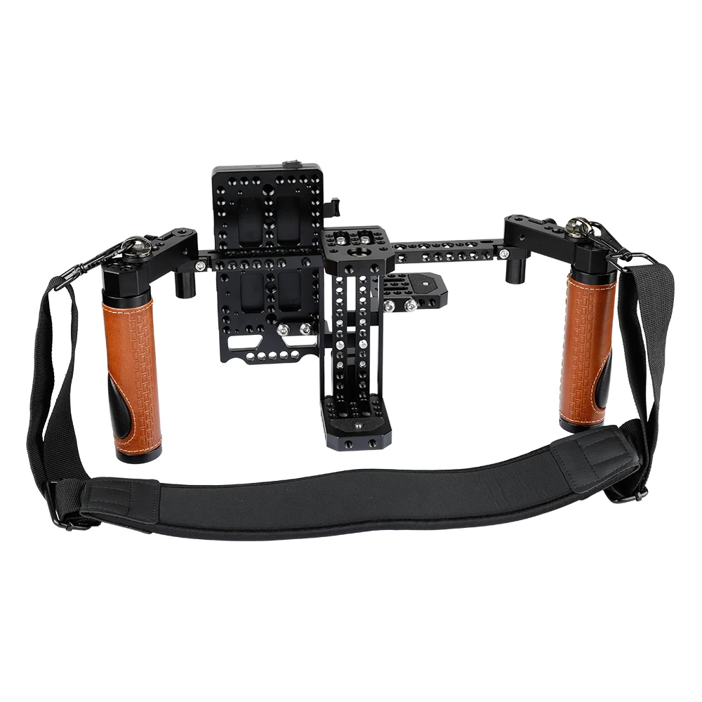 Camvate 5 "7" Camera Director Monitor Cage Rig Per Atomos Ninja Inferno Per Video Fotografici Con Splitter Di Alimentazione V-Lock