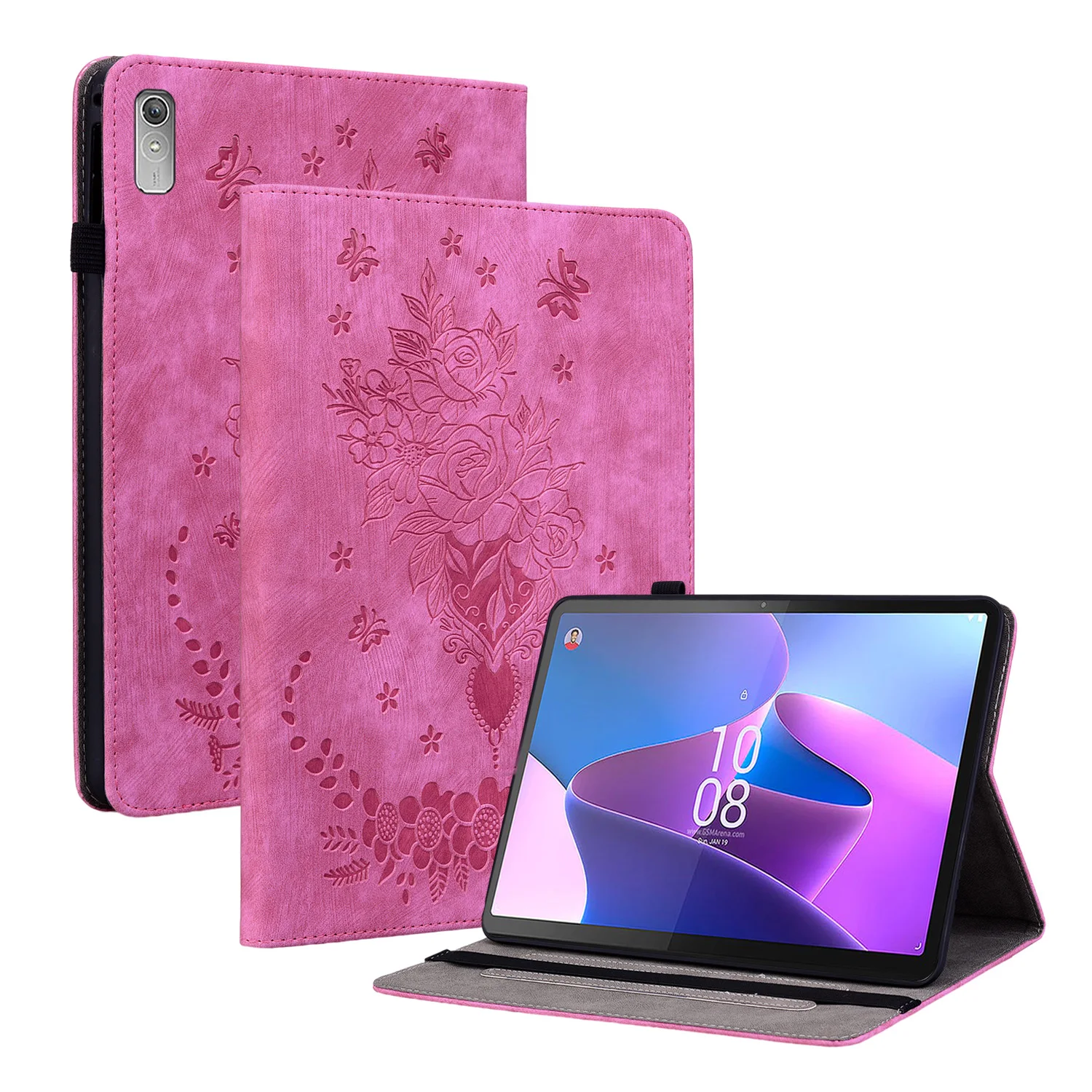 Rose Flower Wallet Card Tablet Cover Per Lenovo Xiaoxin Pad Plus 11.5 2023 Per Lenovo Tab P11 Gen2 11.5 2022 Tb-350Fu Case