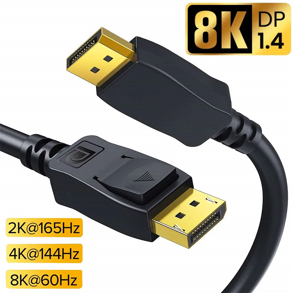 Cavo Displayport Dp 8K Porta Display 144Hz A Dp 1.4 Cavo 8K 60Hz 4K 144Hz 2K 165Hz Per Monitor Proiettore Laptop 8K 4K Dp Cavo