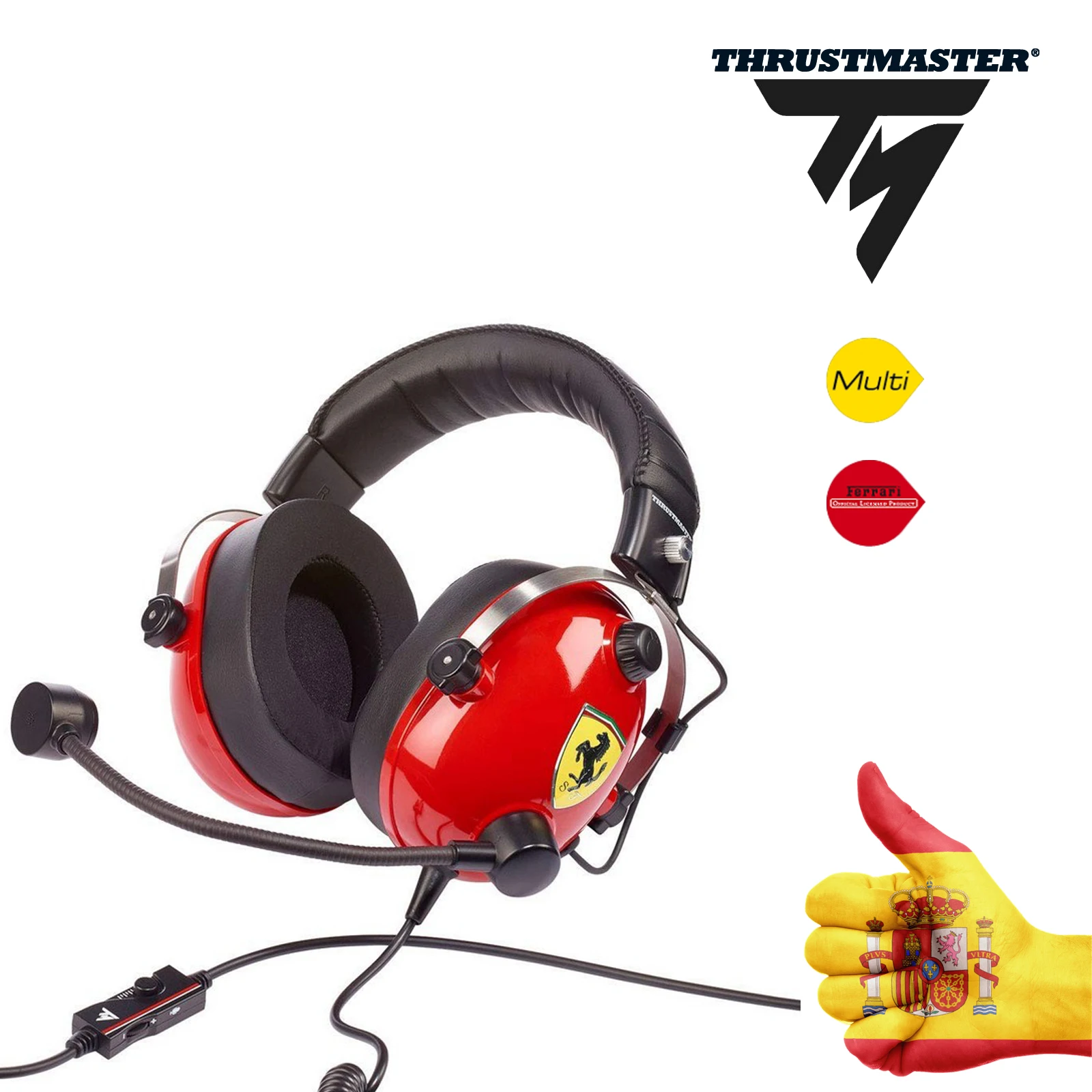 Cuffie Thrustmaster + Mic T-Racing Ferrari Edition Scuderia Gaming Pc Ps4 Xbox Siwtch