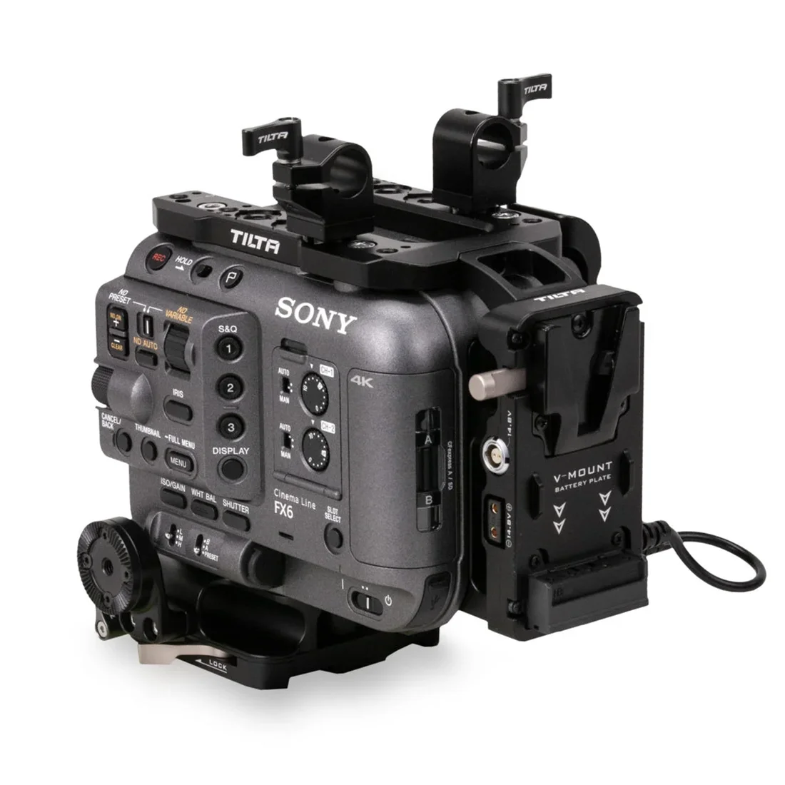 Tilta Fx6 Accessorio Per Gabbia Per Fotocamera Per Sony Fx6 Kit Piastra Di Base V Mount V-Lock Piastra Di Alimentazione Piastra Superiore Alimentatore
