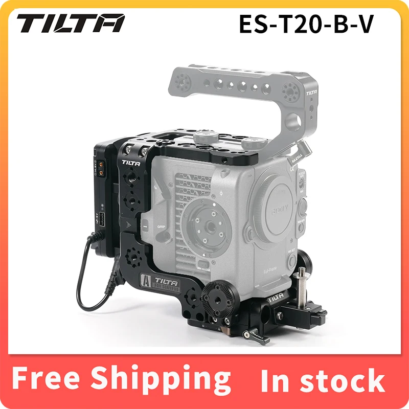 Tilta Es-T20 Per Sony Fx6 Kit Di Montaggio Verticale V Mount & Gold Mount Kit Gabbia Platecamera Superiore Multifunzionale
