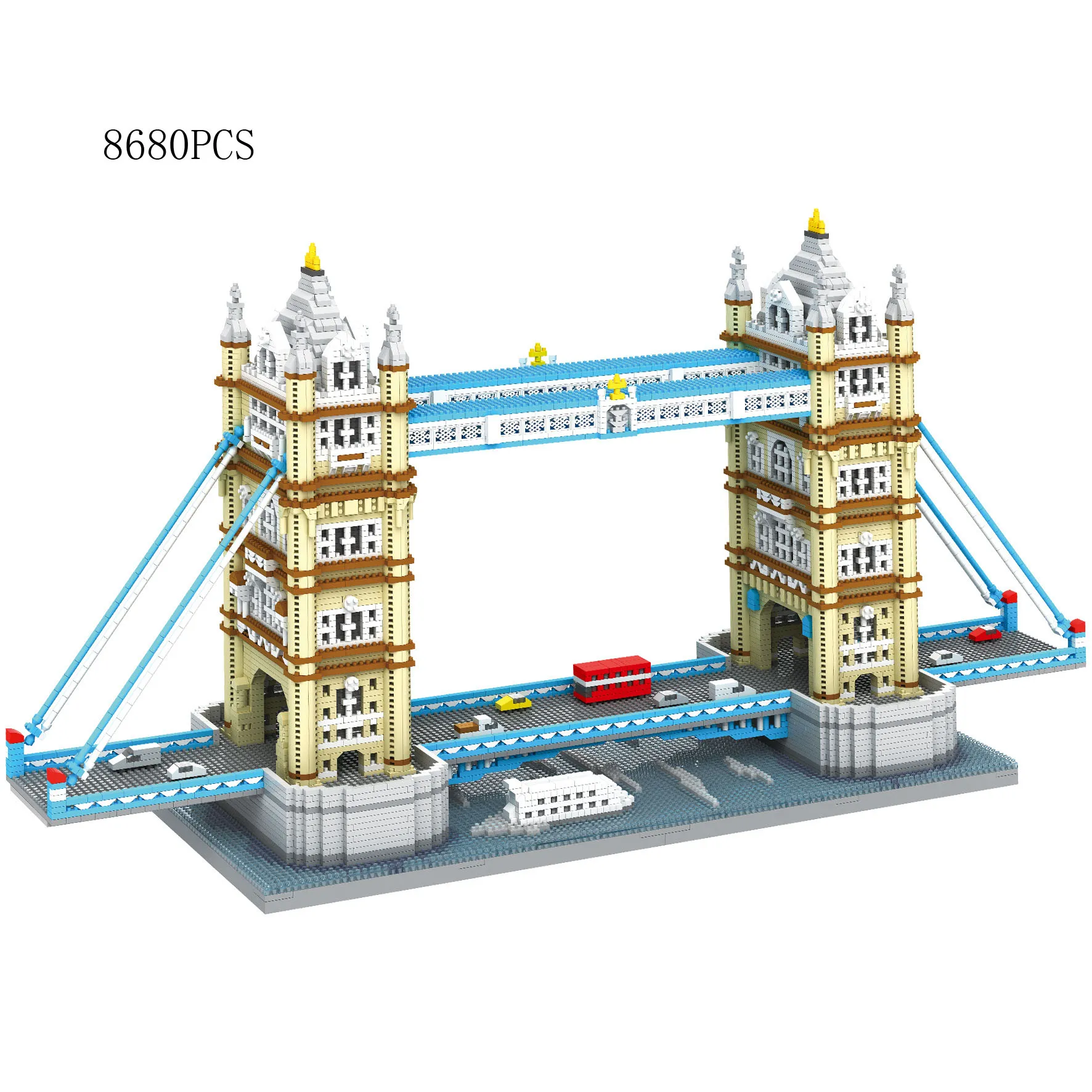 Architettura Di Fama Mondiale Micro Diamond Block Tower Bridge London England Mini Building Brick Regno Unito Nanobrick Toy