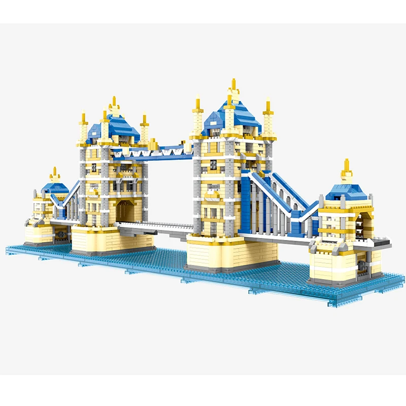 London Tower Bridge Diamond Brick Model Building Micro Mini Block England Uk Kid Toys Idee Creative Famous Architecture City
