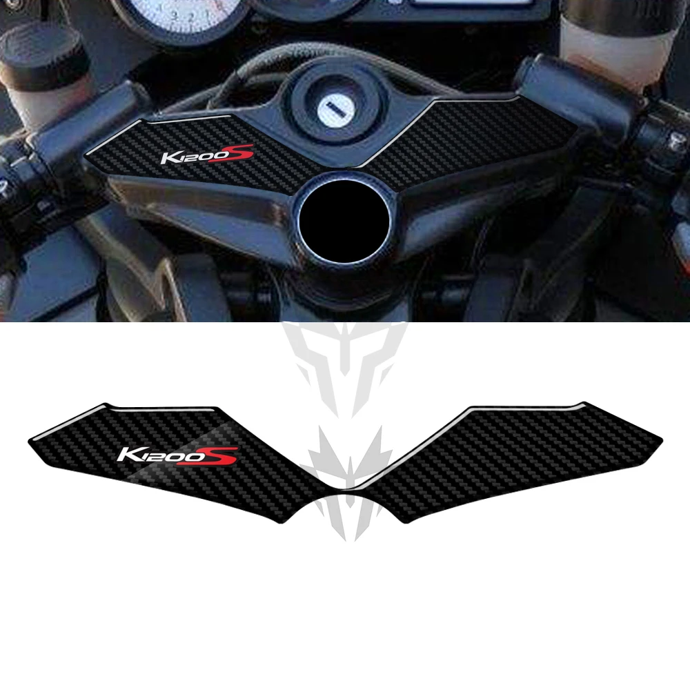 Custodia Adesiva Con Giogo A Triplo Morsetto Per Moto 3D Carbon Look Per Bmw K1200S 2004 2005 2006 2007 2008