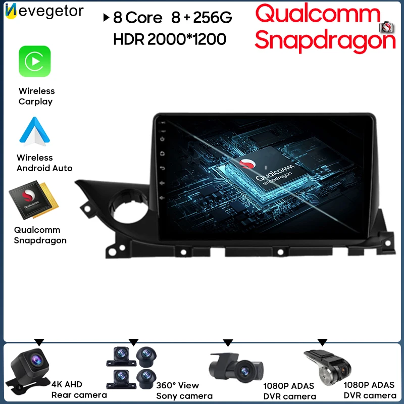 Qualcomm Snapdragon Car Multimedia Video Radio Player Player Per Mazda 6 Mazda6 Iii 3 Gj Gl 2018 - 2021 Navigazione Stereo Dsp