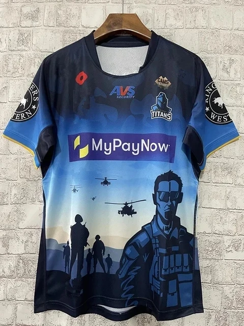 2023 Gold Coast Titans Home Rugby Jersey Magic Anzac Jersey Taglia S-M-L-Xl-Xxl-3Xl-4Xl-5Xl