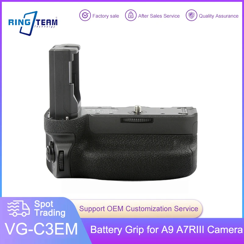 Vg-C3Em Verticale Battery Grip Per Sony A9 A7Riii A7Iii A7Iii A7Riii A7M3 A7Rm3 Batterie Per Foto/Videocamera Grip