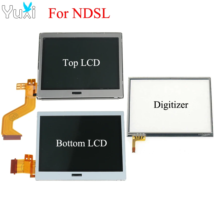 Yuxi Top Superiore/Inferiore Inferiore Display Lcd Touch Screen Digitizer Glass Per Ds Lite Dsl Per Console Di Gioco Ndsl