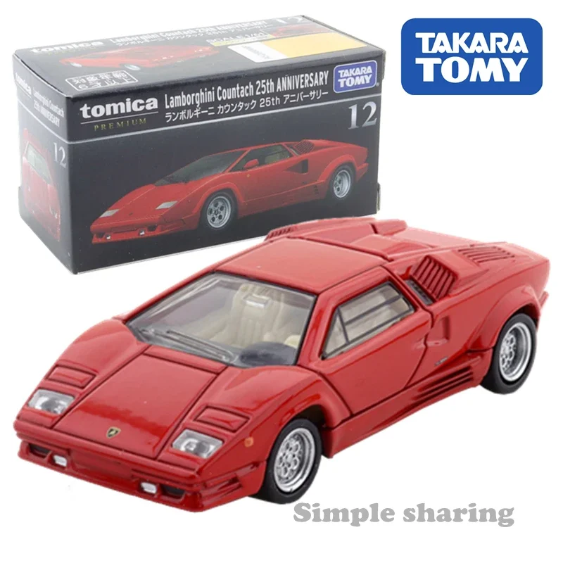 Takara Tomy Tomica Premium 12 Lamborghini Countach 25Th Anniversary 1:61 Giocattoli Per Bambini Veicolo A Motore Modello In Metallo Pressofuso