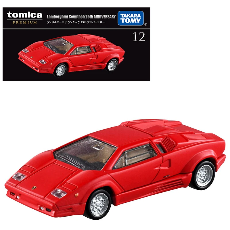Takara Tomy Tomica Premium 12 Lamborghini Countach 25Th Anniversary 1:61 Modello Di Auto Simulazione Giocattolo Boy Toy Collection 175995