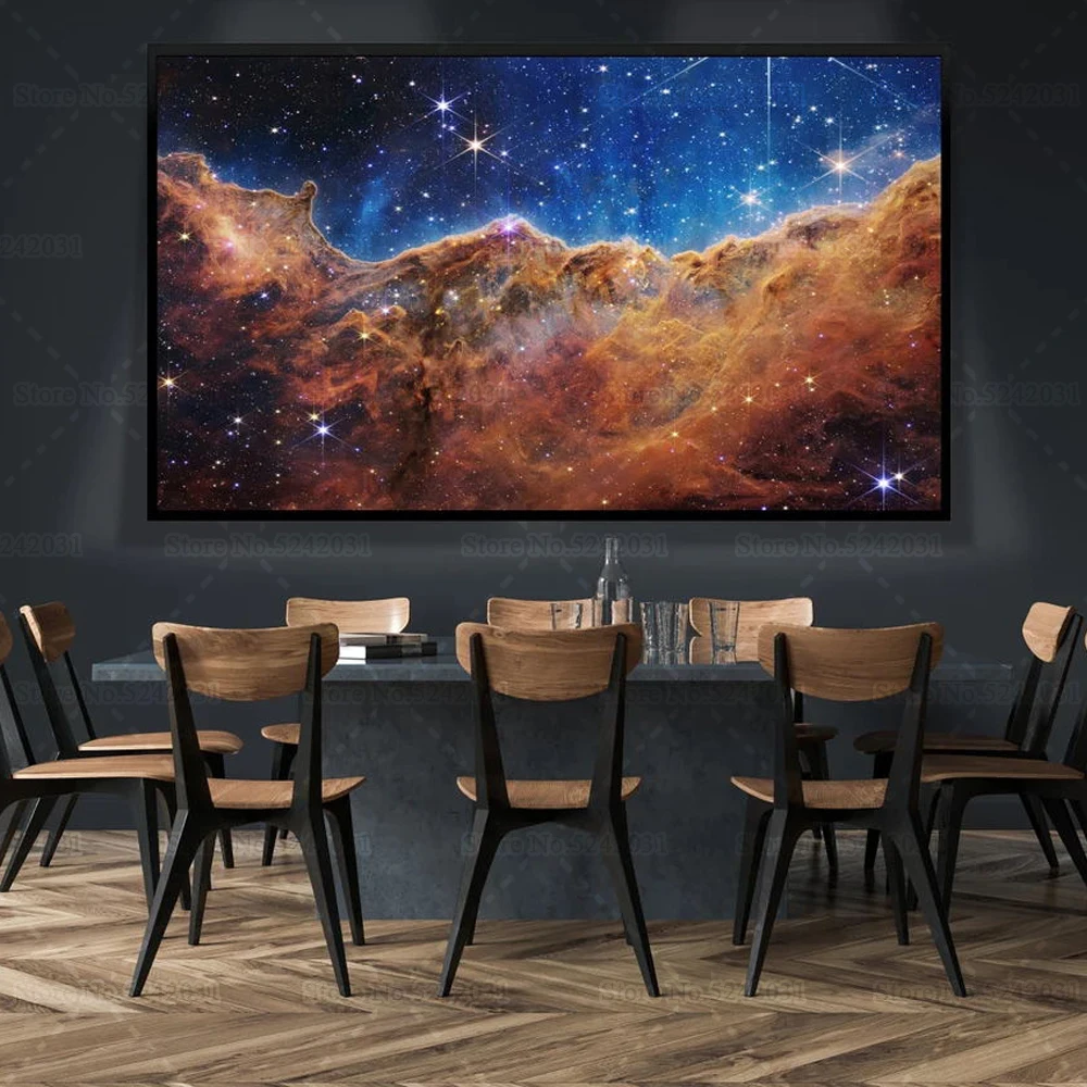 James Phillips Space Telescope Carina Nebula High Detailed Cosmic Clips Canvas Painting Star Birth Poster Galaxy Wall Art Decor