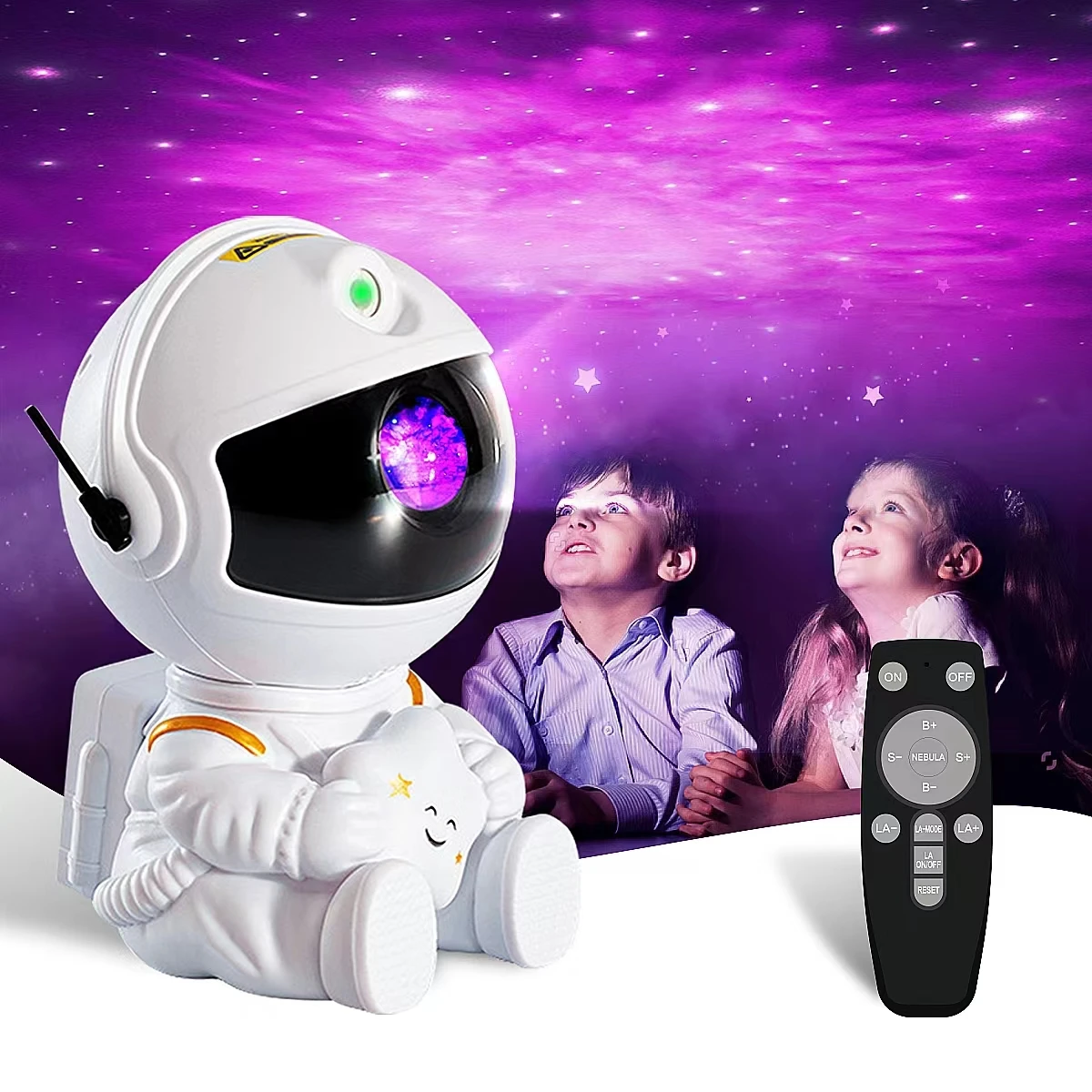 Star Projector Night Lights For Kids Tiktok Astronaut Nebula Galaxy Lights Proiettore Starry Sky Night Lamp Toys For Girls Boys