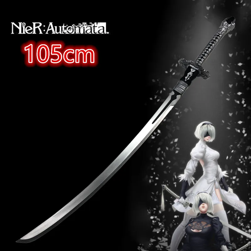 1:1 Nier: Spada Automata Yorha No. 2 Tipo B Spada Black Contract Cosplay Safety Pu 1:1 Modello Arma Spada Grande 105Cm